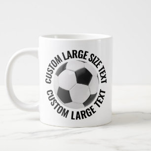 Stor Storlek Personlig Text Fotboll Anpassad Jumbo Mugg
