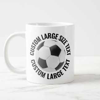 Stor Storlek Personlig Text Fotboll Anpassad Jumbo Mugg