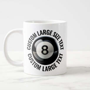 Stor storlek Personlig text Jätte 8 boll-mugg 0,6l Jumbo Mugg