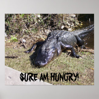 Stor svart alligatoraffisch poster