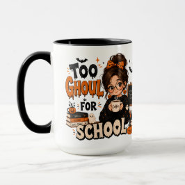 Stor svart ghoul-lärare Halloween-kaffemugg Mugg