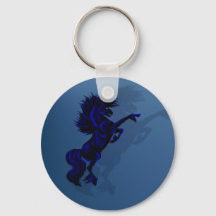 Stor svart hingst Keychain Nyckelring
