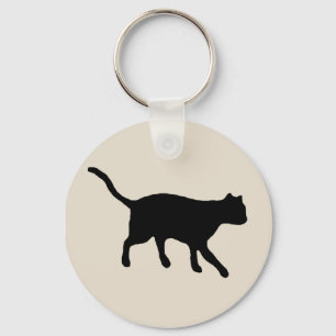 stor svart katt nyckelring