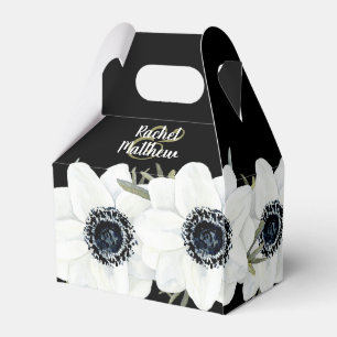 Stor svart och vit Blommigt Presentaskar