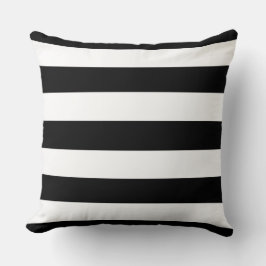 stor svart rand kudde