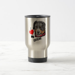 Stor svart tonisk-realistisk Bernese Hund Art Resemugg