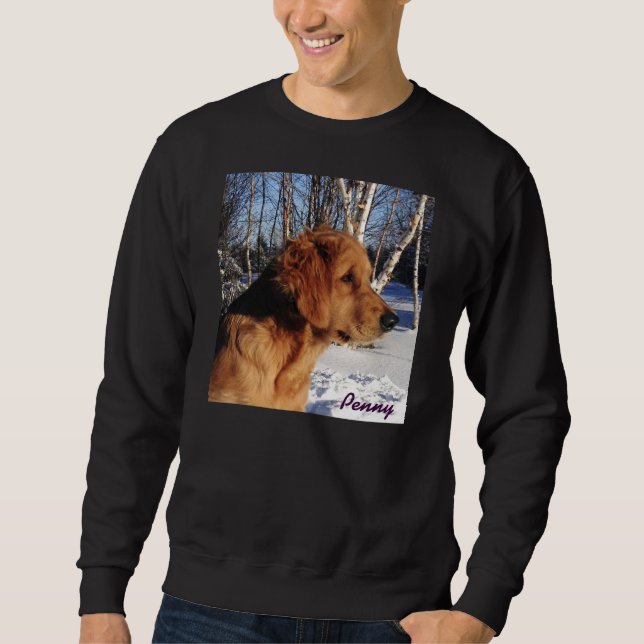 Stor svart tröja av encentmynt- och björkträd sweatshirt (Framsida)