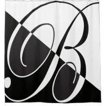 Stor svartvit elegantMonogram för brev B