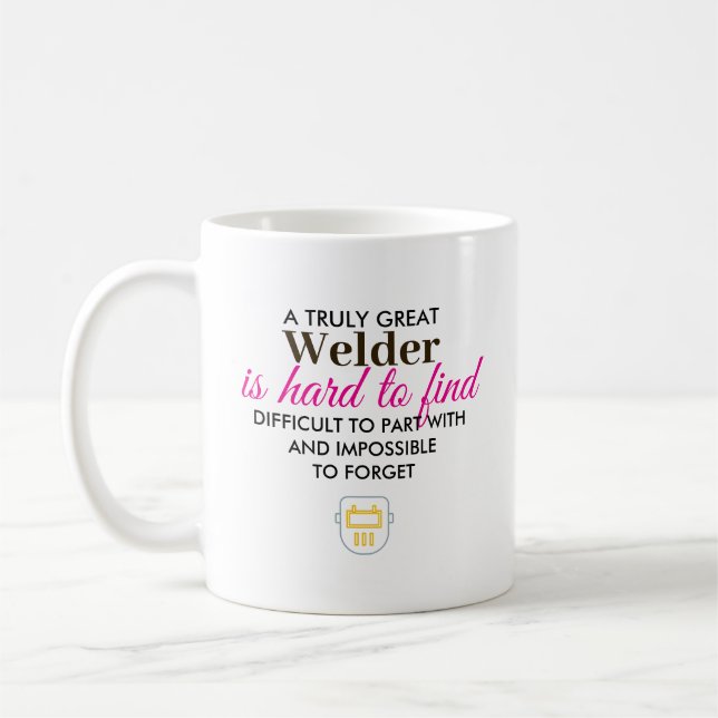 Stor svetsare Personligt namn present Kaffemugg (Vänster)