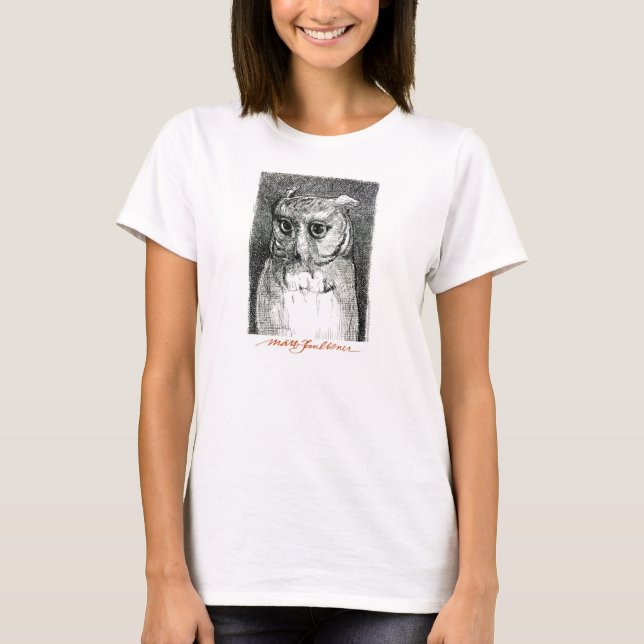 Stor synad ugglakvinna utslagsplats! tee shirt (Framsida)
