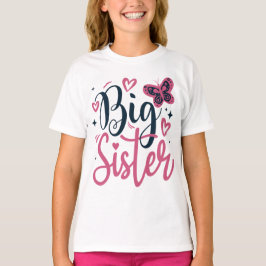 Stor syster befordrad till stor syster Små flickor T Shirt
