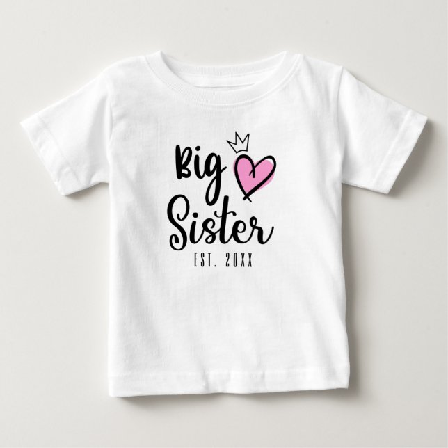 Stor syster EST 2021, graviditetsupptäckt T Shirt (Framsida)