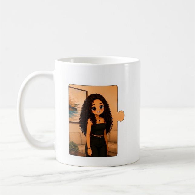Stor syster familjegåta kaffemuggspresent Söt redi Kaffemugg (Vänster)