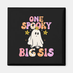 Stor syster Halloween En läskig stor syster Announ Magnet
