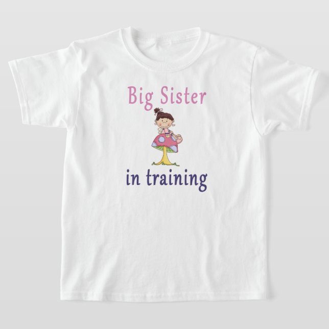 Stor syster i utbildning av Cute Fairy Mushroom T Shirt (Laydown)