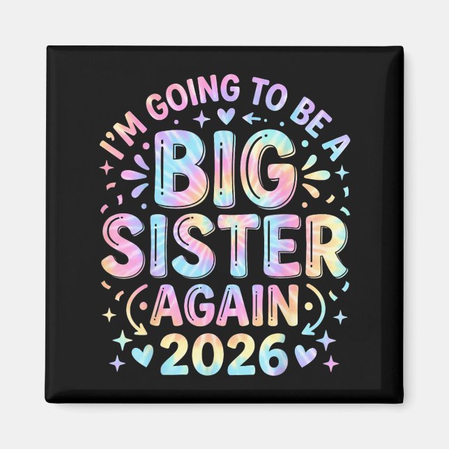 Stor syster igen 2026 graviditetsannonsering flick magnet (Framsidan)