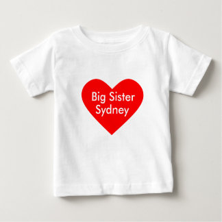 Stor syster klänning Personlig med namn Tee Shirt