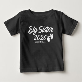 Stor syster laddar 2026 Baby-annonsering syskon  T Shirt