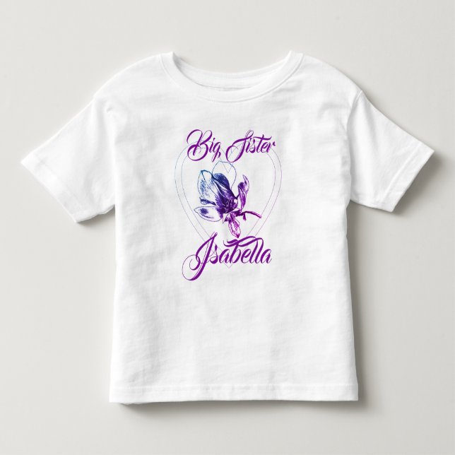 Stor syster Liten syster BFF Barn T-shirt (Framsida)