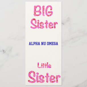Stor syster Liten syster Sorority-inbjudan Inbjudningar