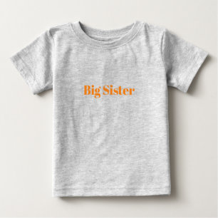 Stor syster orange anpassat namn t shirt