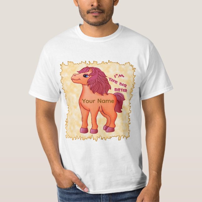 Stor syster Pony T-Shirt (Framsida)