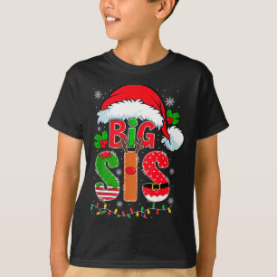Stor syster Santa hatt Ny stora syster tillkännagi T Shirt