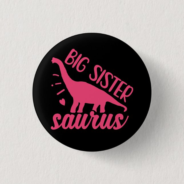 Stor syster Saurus i rosa Knapp (Framsida)