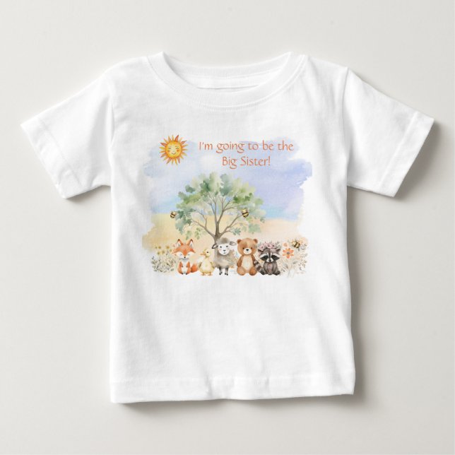 Stor syster, storebror - skogs vilda djur T-shirt (Framsida)