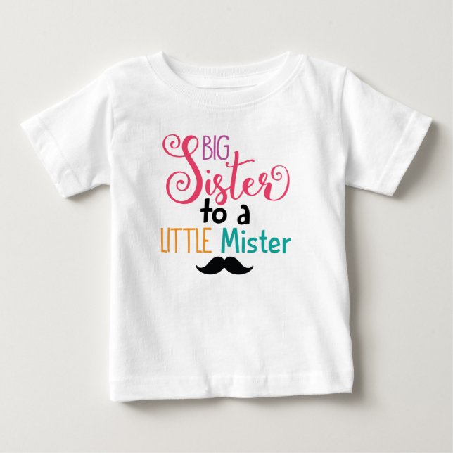 Stor syster till en liten mister Shirt T-shirt (Framsida)