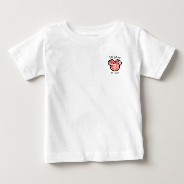 Stor syster tillkännagivande båge & mushöror EST. T Shirt (Framsida)