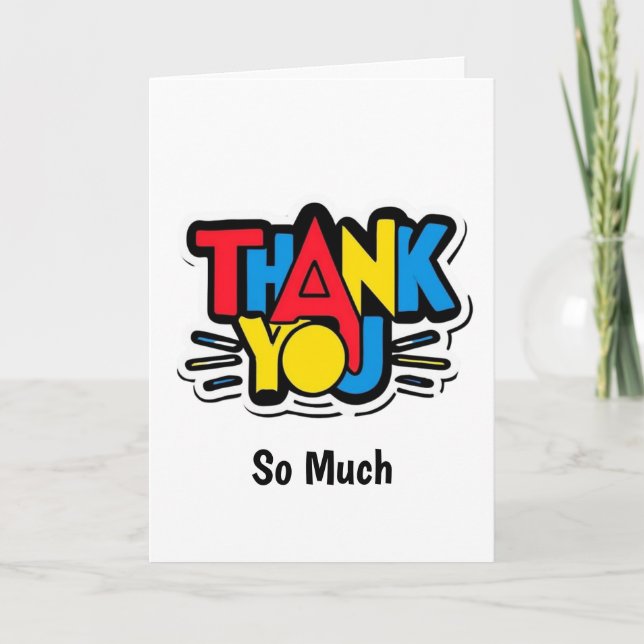 Stor Tack från hjärtavkänningsmeddelande Kort (Framsida)