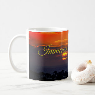 Stor Tacksamhet Sunset Beach Inspirerad Kaffemugg