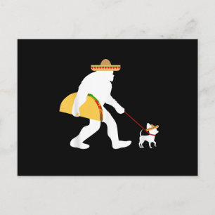 stor taco sombrero chihuahua hund bigfoot cinco de vykort