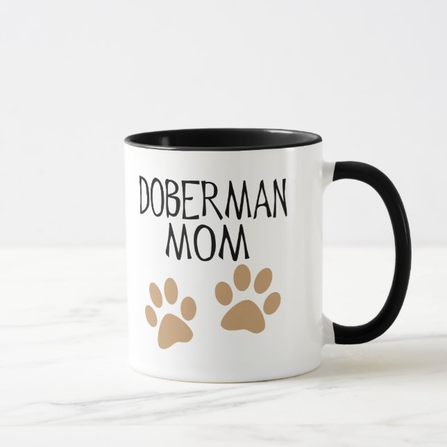 Stor tassDobermanmamma Mugg (Höger)