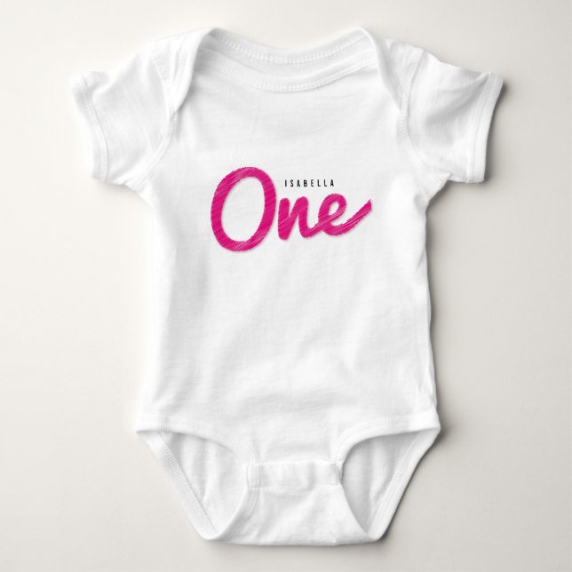 Stor teckning En rosa lillasyster Första födelseda Tee Shirt (Framsida)
