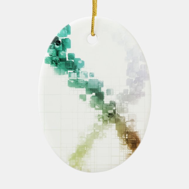 Stor teknologi för dataVisualizationAnalytics Julgransprydnad Keramik (Framsidan)