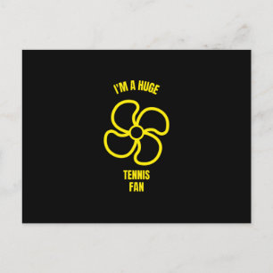 Stor tennisfan rolig sport vykort