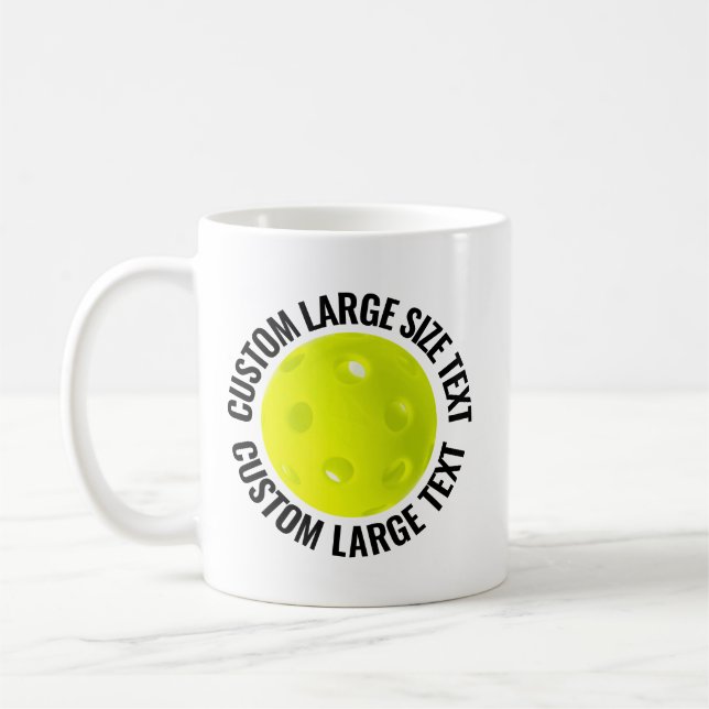 Stor text 325ml Personlig Pickleball-mugg Kaffemugg (Vänster)