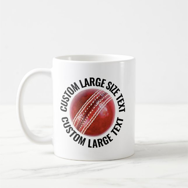 Stor text 330ml Personlig Cricket-mugg Kaffemugg (Vänster)