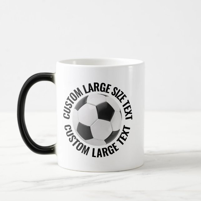 Stor text & Fotboll 325ml Anpassad värmekänslig Magisk Mugg (Vänster)
