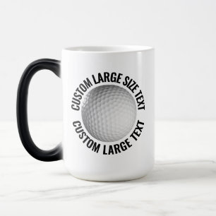 Stor text & golfboll 15oz anpassad värmeförändrand magisk mugg