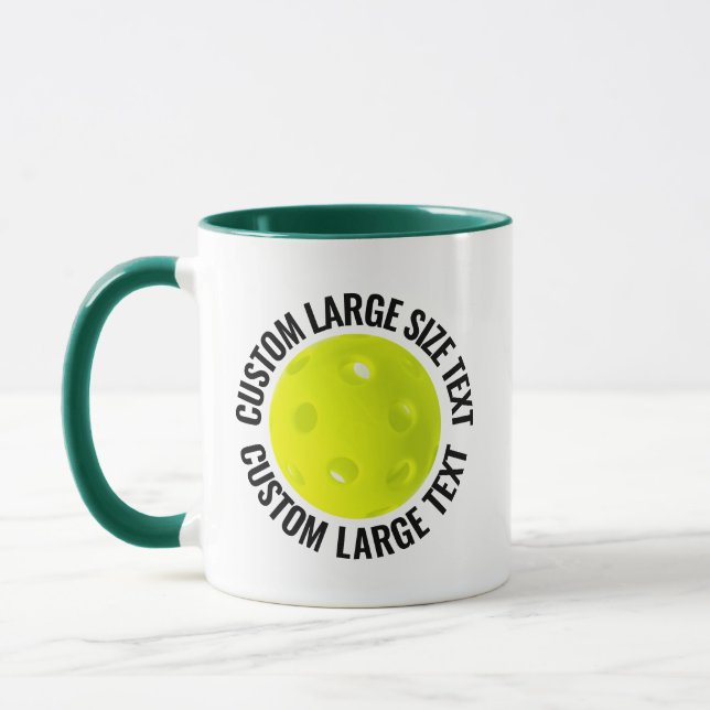 Stor text HUN. GREEN Combo 11oz Anpassad Picklebal Mugg (Vänster)