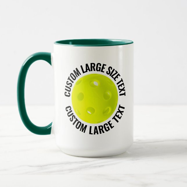 Stor text HUN. GREEN Combo 15oz Anpassad Picklebal Mugg (Vänster)