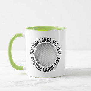 Stor Text LIME GRÖN Combo 11oz Anpassad Golf Mugg