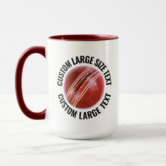 Stor Text MAROON Combo 15oz Anpassad Cricket Mugg