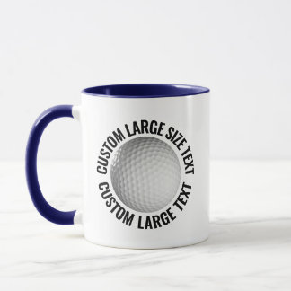 Stor Text NAVYBLÅ Kombi 325g Custom Golf Mugg