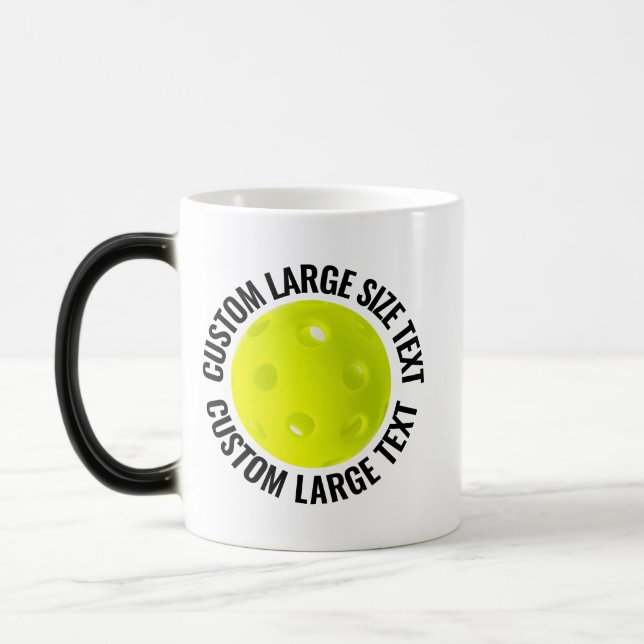 Stor text & Pickleball 11oz Anpassad värmeförändra Magisk Mugg (Vänster)