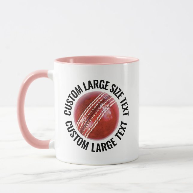 Stor text PINK Kombi 325ml Anpassad Cricket Mugg (Vänster)