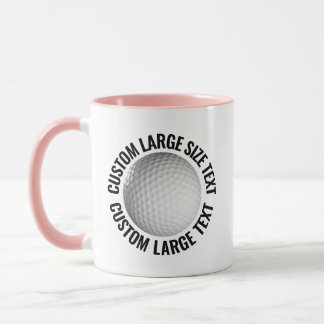 Stor text PINK Kombi 325ml Anpassad Golf Mugg